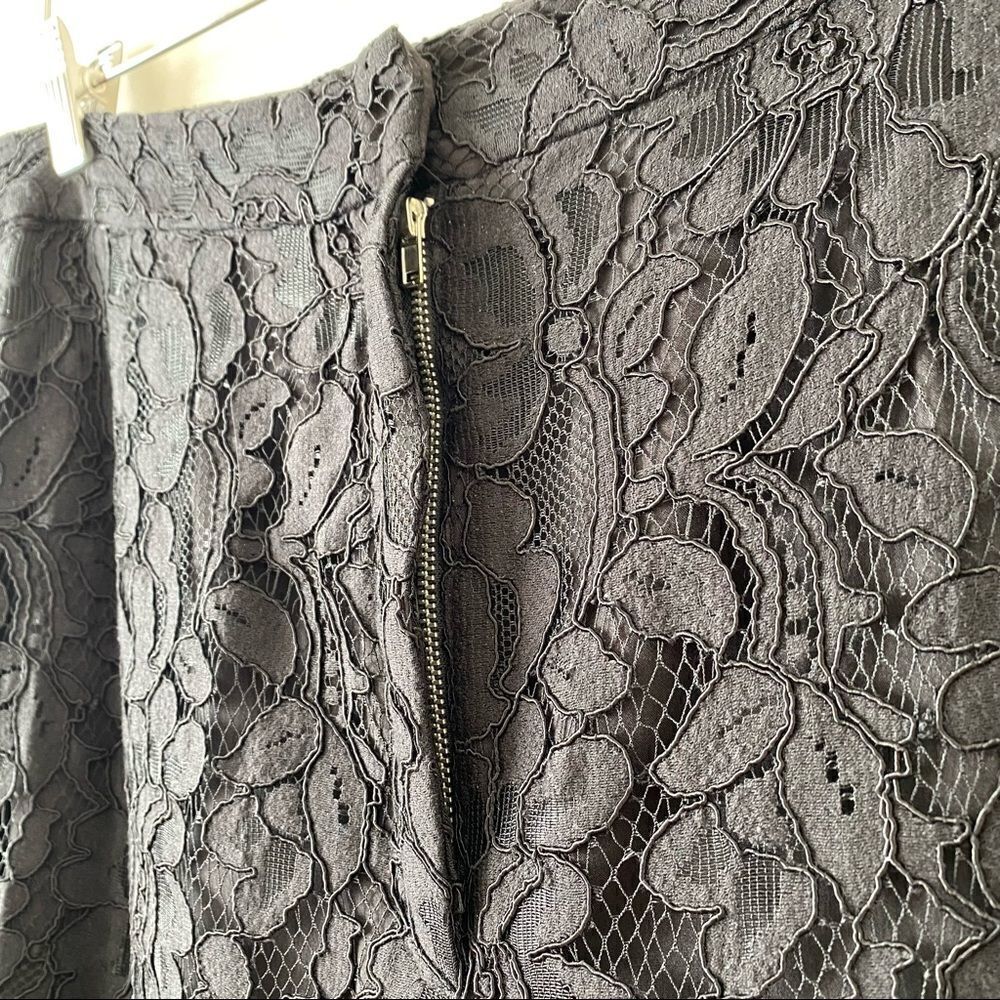 WAYF-BLACK Rennes Lace High Rise Cropped Pants (Size:XL) - Picture 8 of 13